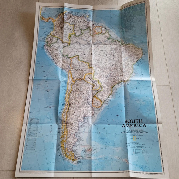 Vintage National Geographic map Amazonia a world resource at risk 1992 - Picture 3 of 4